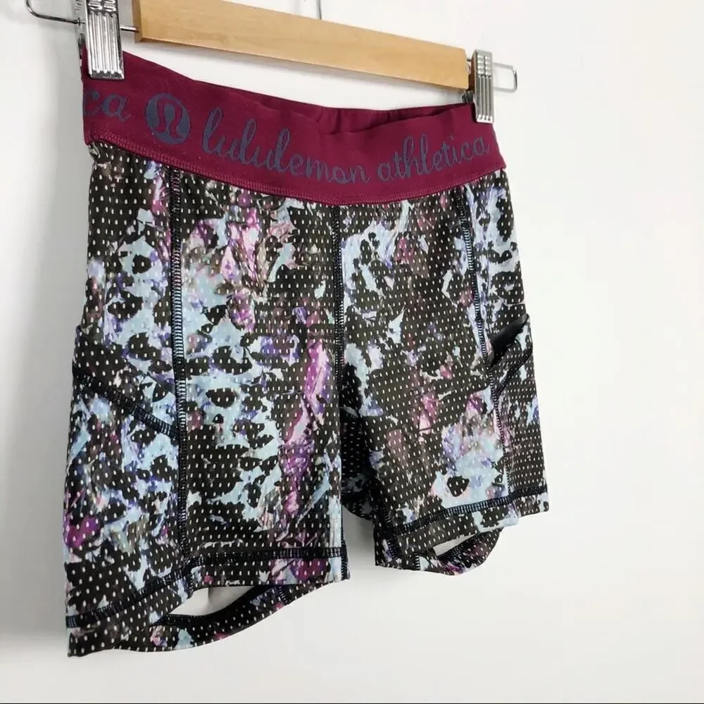 Lululemon What The Sport Bikers Shorts  Purple 2